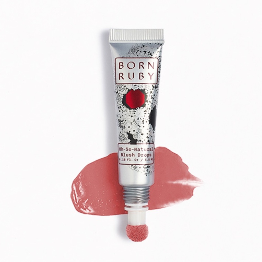 Born Ruby Oh So Natural Blush Drops Peach Charmeuse .18 fl Oz/ 5.5 ML - Picture 4 of 12